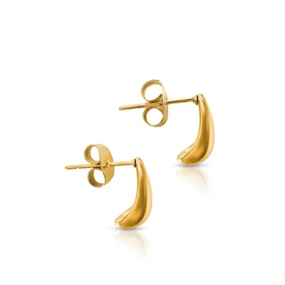 Ever Jewellery Women's Silver Swift Gold Stud Earrings