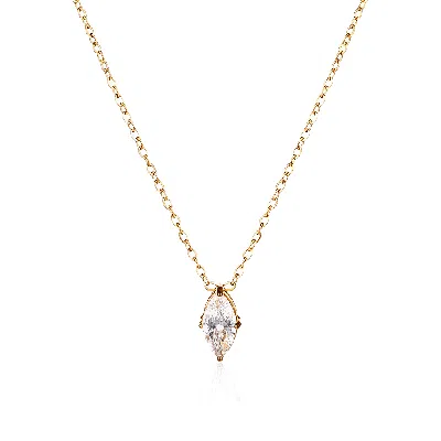 Ever Jewellery Women's Skyline Gold Pendant Necklace