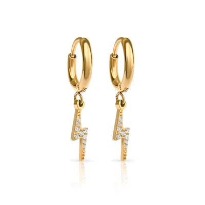 Ever Jewellery Women's Sprint Gold Huggie Earrings