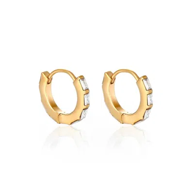 Ever Jewellery Women's Undefeated Gold Hoop Earrings