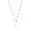 Ever Jewellery Women's Uptown Pearl Gold Pendant Necklace In Gold