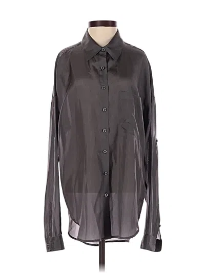 Pre-owned Ever Long Sleeve Blouse In Gray