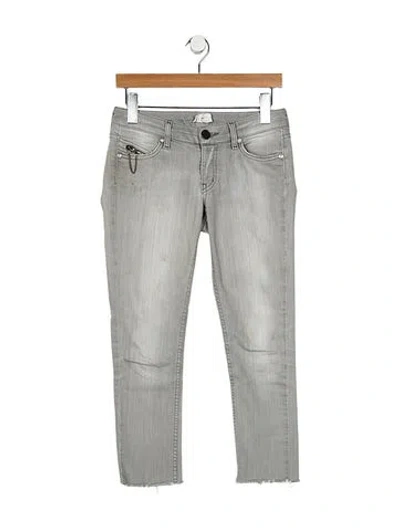 Pre-owned Ever Low-rise Skinny Leg Jeans In Gray