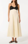 Ever New Ada Colorblock Linen Midi Sundress In Multi