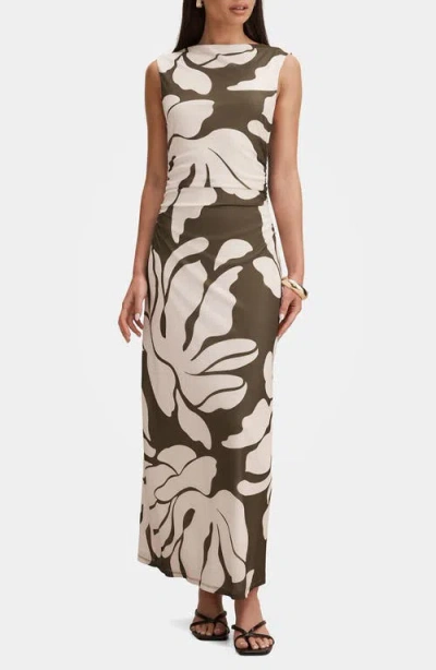 Ever New Allegra Mesh Midi Dress In Brown