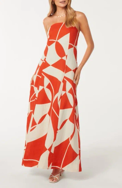Ever New Amanda Strapless Maxi Dress In Red