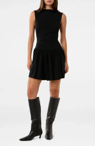 Ever New August Sleeveless Jersey Minidress In Black