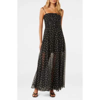Ever New Brandy Polka Dot Sheer Skirt Maxi Dress In Black Edmond Spot