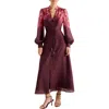 Ever New Camilla Long Sleeve Maxi Dress In Burgundy