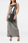 Ever New Corey Sequin Slipdress In Slate Grey