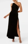 Ever New Costanza Diamante Strap Velvet Gown In Black