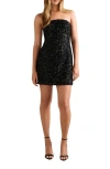 Ever New Elysia Sequin Strapless Minidress In Black