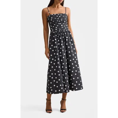 Ever New Eviana Polka Dot Sundress In Black