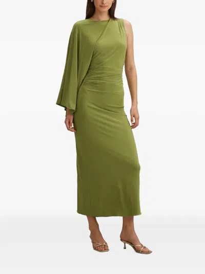 Ever New Fleur Cape-shoulder Maxi Dress In Green