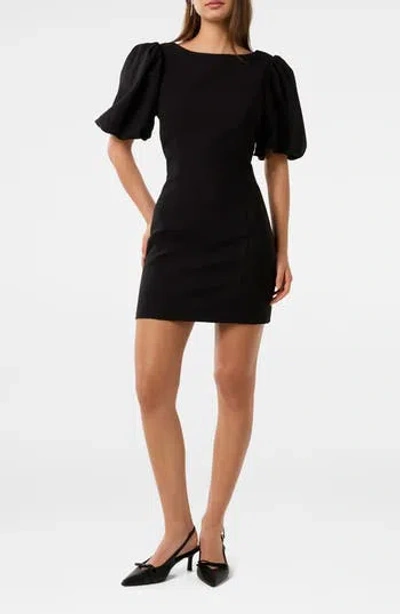 Ever New Heather Bow Back Minidress In Black/white
