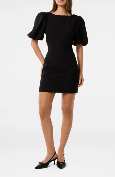 Ever New Heather Bow Back Minidress In Black/white