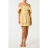 Ever New Jacquie Off The Shoulder Minidress In Gold Layla Botanica