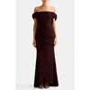 Ever New Kalee Bow Trim Off The Shoulder Gown In Black