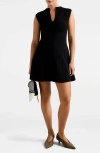 Ever New Katerina Crepe Fit & Flare Minidress In Black