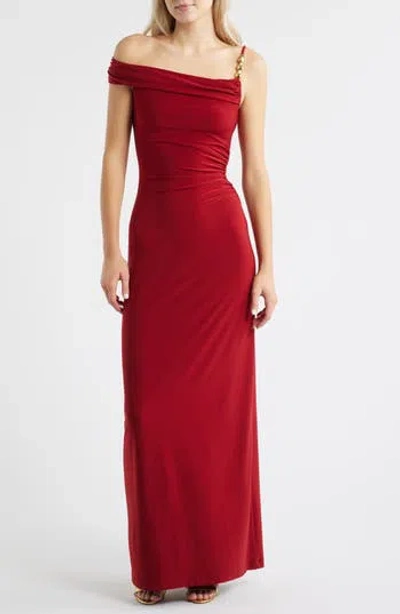 Ever New Lilibet Off The Shoulder Maxi Dress In Red