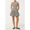 Ever New Lily Bubble Hem Tie Back Minidress In Gray