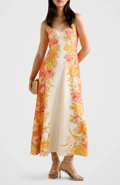 Ever New Livvy Sleeveless Linen Maxi Dress In Multi