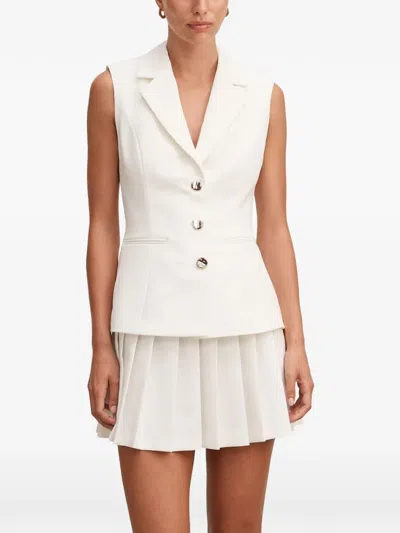 Ever New Lucy Pleated Sleeveless Dress In White
