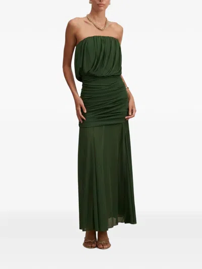 Ever New Lyra Bandeau Draped Maxi Dress In Green