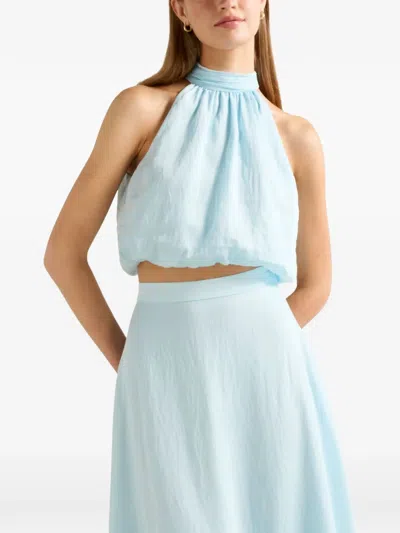 Ever New Maisie Halter Tie-up Top In Blue
