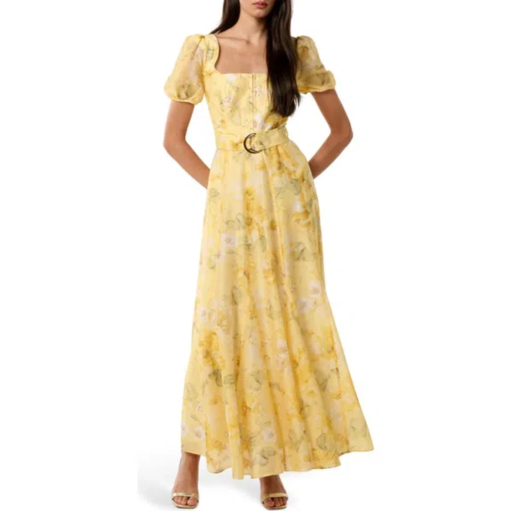Ever New Marigold Belted Maxi Dress In Gold Layla Botanical | ModeSens