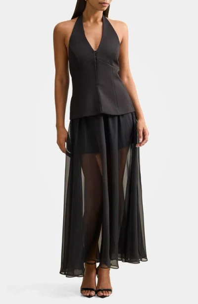 Ever New Martine Halter Maxi Dress In Black