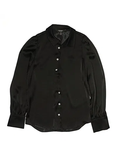 Pre-owned Ever New Melbourne Long Sleeve Blouse In Black