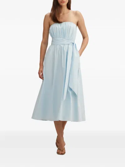 Ever New Melissa Gathered Tie-waist Midi Dress In Blue