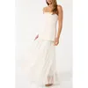 Ever New Mixed Media Strapless Dress In White