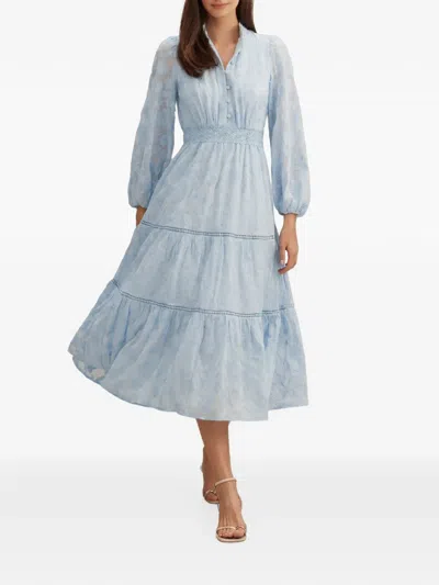 Ever New Nala Embroidered Midi Dress In Blue