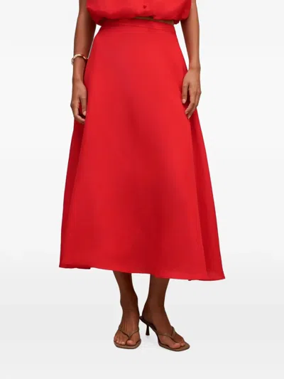 Ever New Neve Circle Midi Skirt In Red
