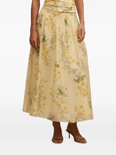 Ever New Palmer Pleated Maxi Skirt In Yellow