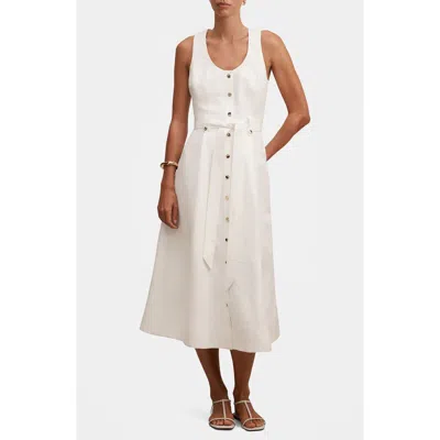 Ever New Priscilla Button Down Midi Dress In White
