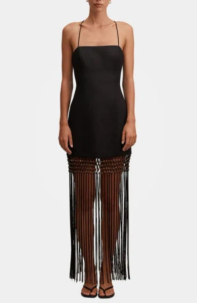 Ever New Rayna Macramé Fringe Maxi Dress In Blue