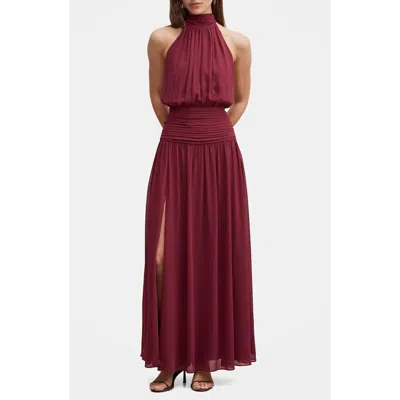 Ever New Renata Halter Maxi Dress In Burgundy