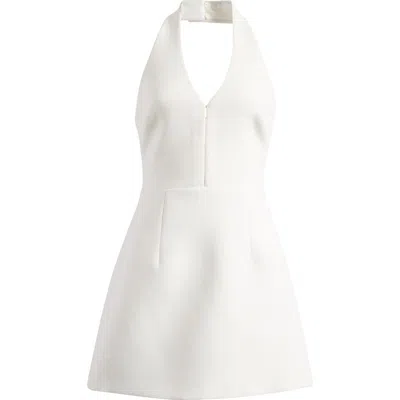 Ever New Ricki Fit & Flare Halter Dress In Porcelain