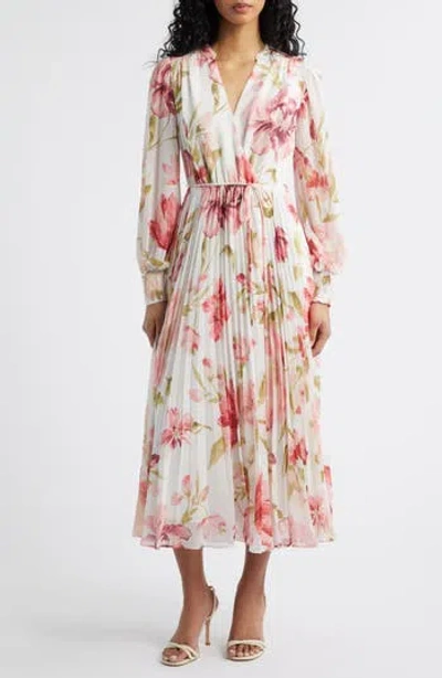 Ever New Saskia Long Sleeve Faux Wrap Dress