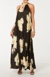 EVER NEW SAYLOR FLORAL PLEATED MAXI DRESS