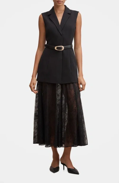 Ever New Shanae Belted Lace Maxi Dress In Black