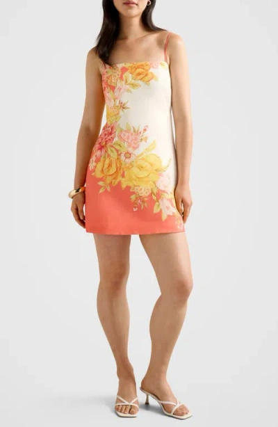 Ever New Sinclair Tie Strap Minidress In Multi