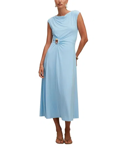 Ever New Women's Alaia Gathered Hardware Midi Dress In Blue