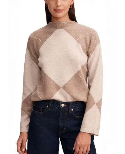 Ever New Women's Amal Argyle Sweater In Neutral