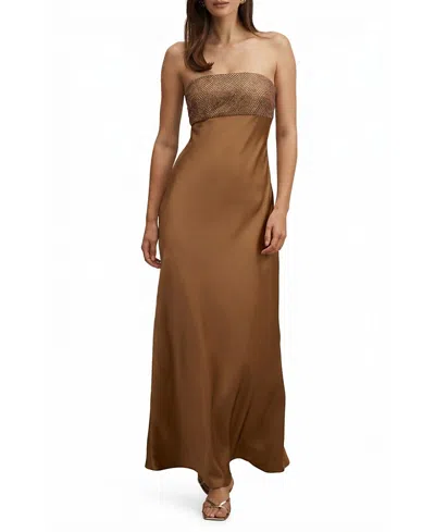 Ever New Women's Amina Embellished Satin Maxi Dress In Brown