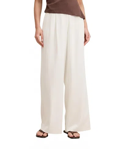 Ever New Women's Annabelle Pleated Palazzo Pants In White