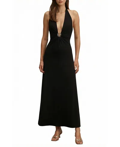 Ever New Women's Behati Jersey Halter Midi Dress In Black